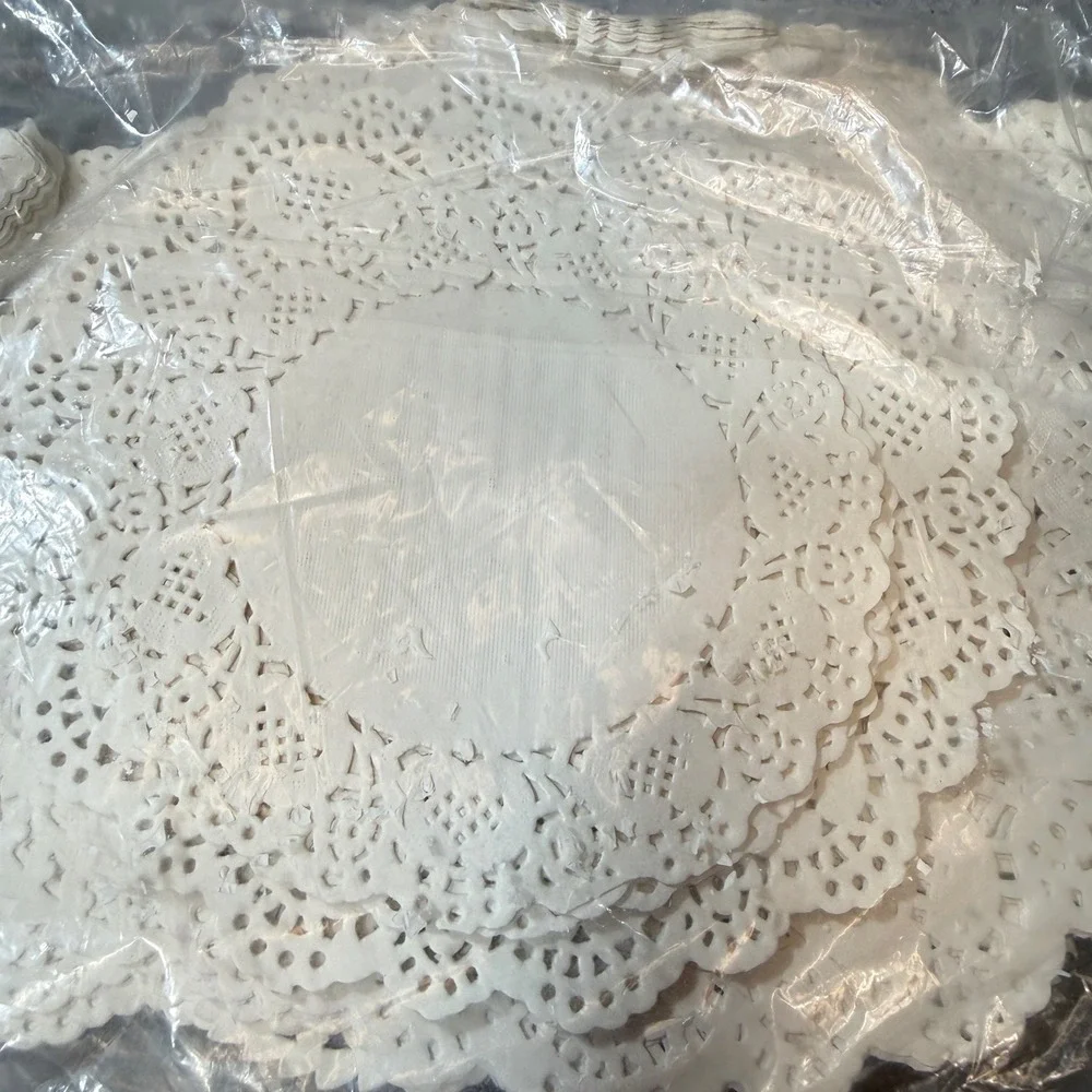 Unbranded Paper Doilies Bulk Pack White New Lace Cutout Round Craft Decor
